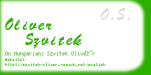 oliver szvitek business card